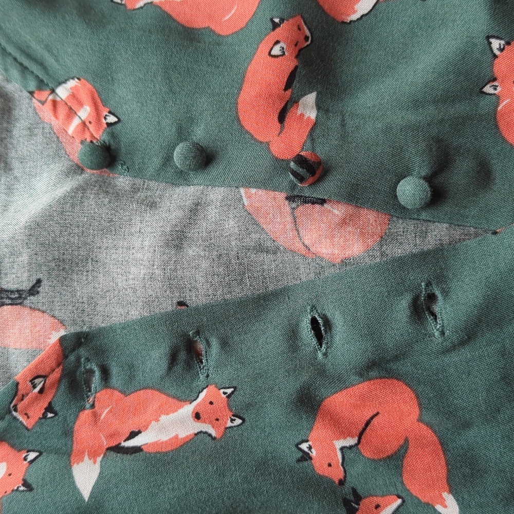 ModCloth Green Fox Sleeveless Top Size S - Picture 6 of 7